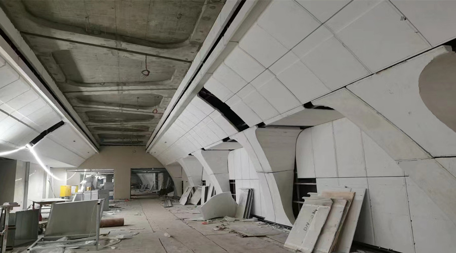 廣州南站地下空間過道GRG墻面項目