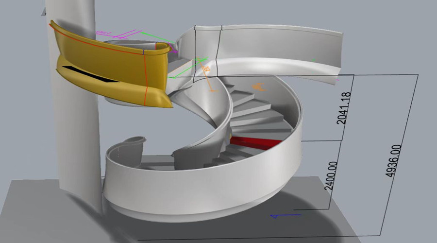 浙江新昌GRG旋轉樓梯項目