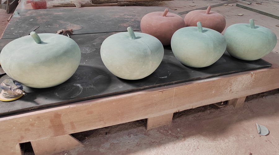 北京昌平GRC蘋果車檔隔離墩工程 北京昌平GRC蘋果車檔隔離墩工程