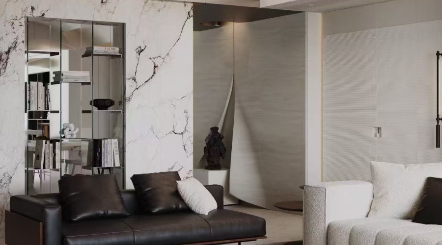 汕頭GRG折頁背景墻造型工程案例 汕頭GRG折頁背景墻造型工程案例