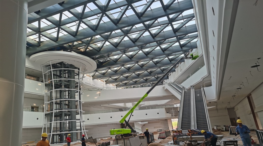 清遠科技館GRG攔河造型 清遠科技館GRG攔河造型