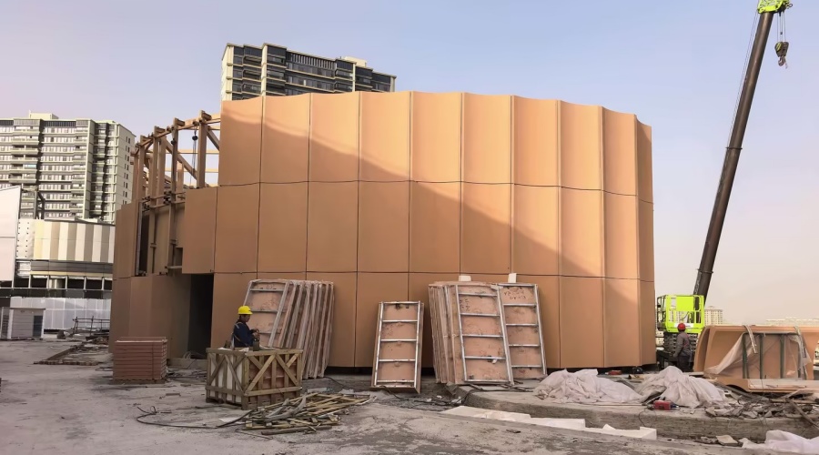 上海新嘉中心UHPC幕墻板工程